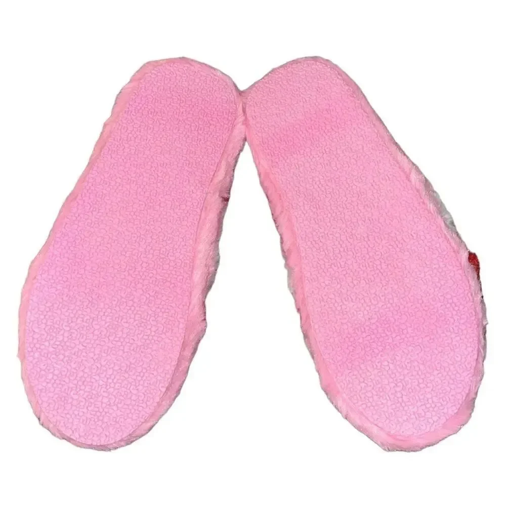 Children's Place Heart Crisscross Faux Fur Slippers